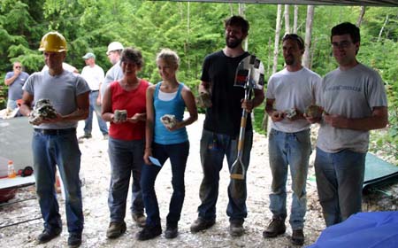 2009 CVM Tripp Mine outing prizewinners for best collected specimens 